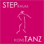 Das Logo des Stepraums in Konstanz mit bordeauxer Hintergrundfarbe
